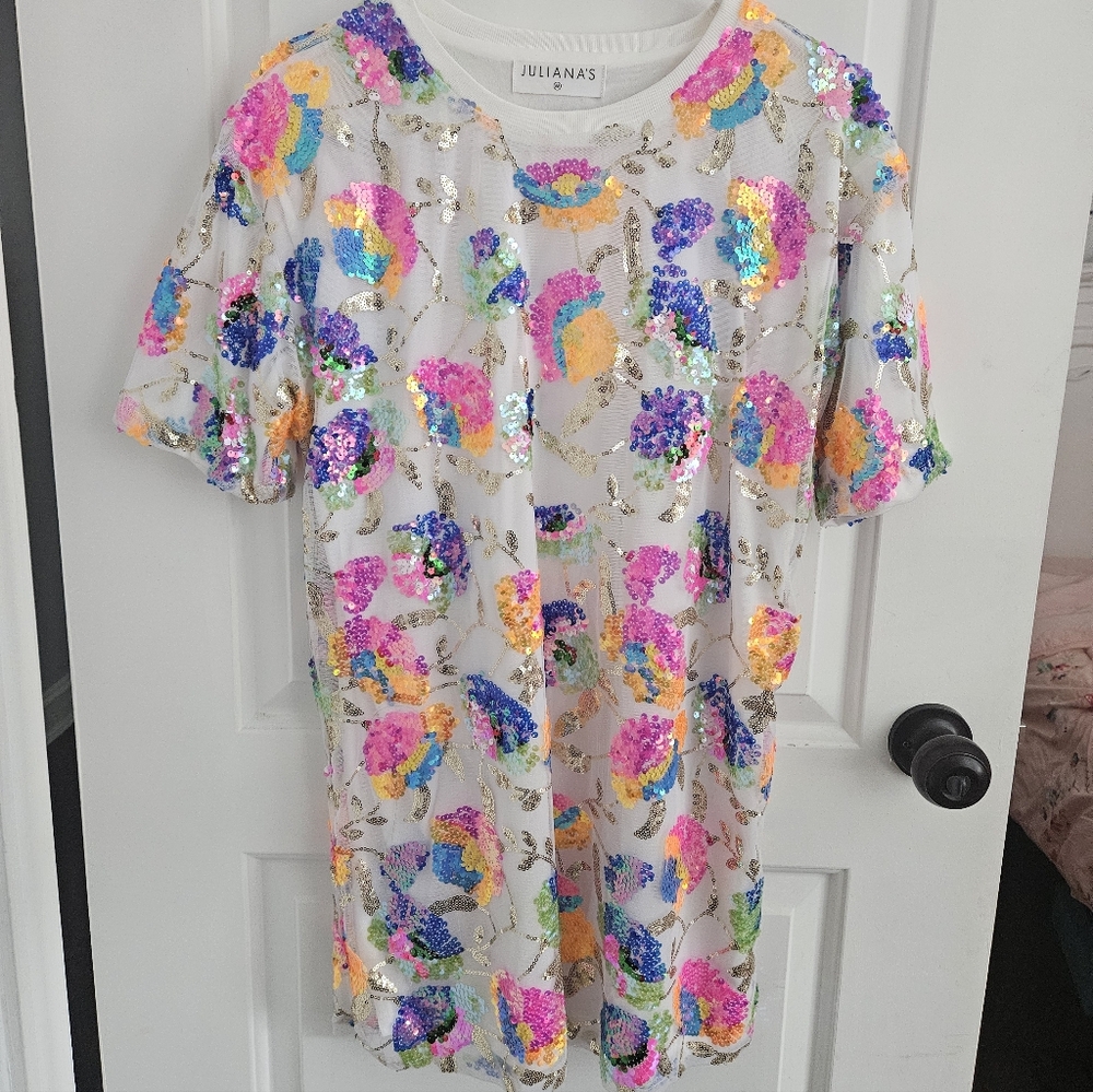 Colorful Sequin Womens Dress